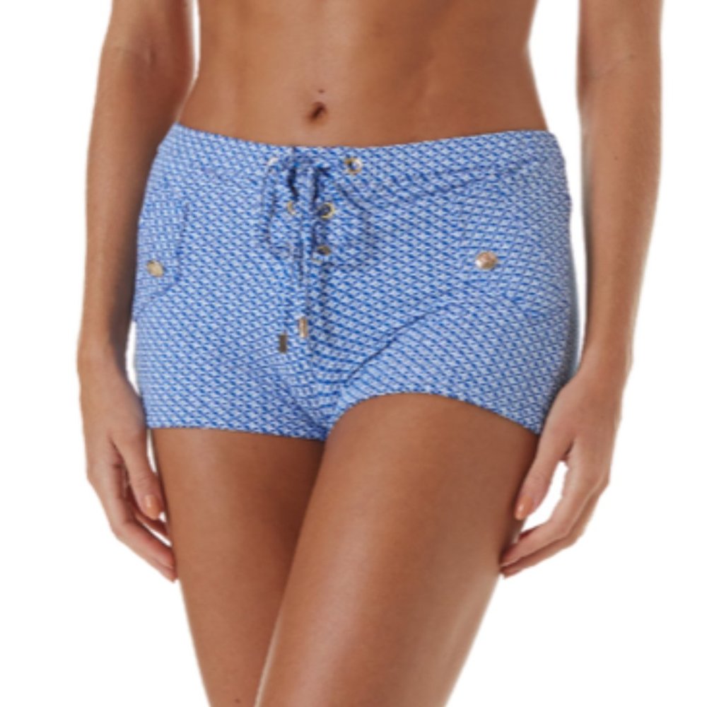 Melissa Odabash Sophia Mosaic Blue Shorts